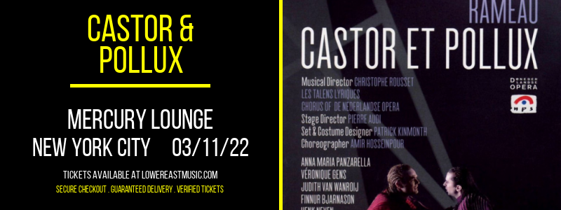 Castor & Pollux at Mercury Lounge